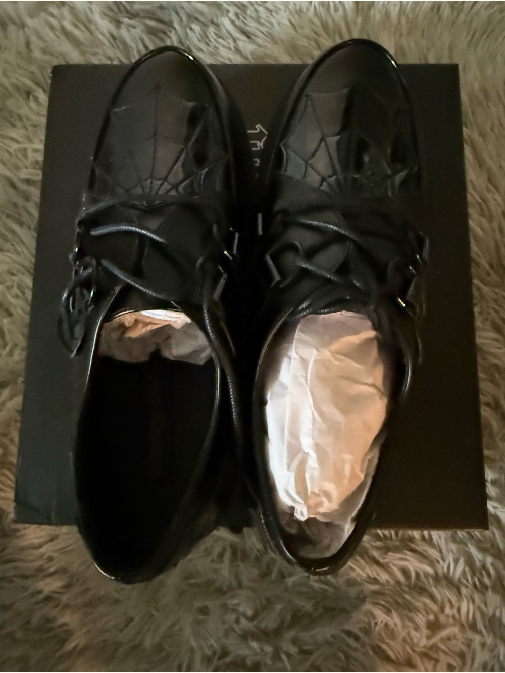 Strangecult Super Lo Creep Black Patent Size 10